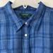 Ralph Lauren Tops | Lauren Ralph Lauren Multi Blue Plaid100% Linen Button-Up Shirt Sz 3x Nwt, New, | Color: Blue | Size: 3x