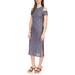 Michael Kors Dresses | Michael Michael Kors Women's Navy Palm Cold-Shoulder Midi Dress Size S | Color: Blue | Size: S