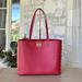 Michael Kors Bags | Michael Kors Manhattan Large Leather Tote Flame Signature Mk Logo Bag Nwt Women | Color: Red | Size: Large