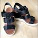 Coach Shoes | Coach Maryanne Logo Platform Sandal Espadrille Wedge Heels Size 8 | Color: Black/Cream | Size: 8