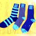 J. Crew Underwear & Socks | New, Men’s Dress Socks (3 Pairs) In Navy/Green/Blue Stripes And Polka Dots | Color: Blue/Gray | Size: Os