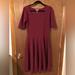 Lularoe Dresses | Lularoe Maroon Nicole Dress | Color: Purple/Red | Size: L
