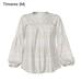 Lularoe Tops | Lularoe Timaree Peasant Blouse 1282 | Color: Cream/Pink | Size: M