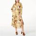 Jessica Simpson Dresses | Medium Jessica Simpson Bonita Long Sleeve Chiffon Dress Golden Brown Floral Nwt | Color: Brown/Gold | Size: M