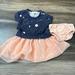 Jessica Simpson Dresses | Jessica Simpson Baby Girl Cosmo Dress Size 12 Months | Color: Blue/Orange | Size: 9-12mb