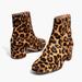 Madewell Shoes | Madewell Jada Calf Hair Leopard Print 60’s Retro Low Heeled Zipper Boot | Color: Brown/Gold | Size: 7.5