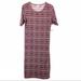 Lularoe Dresses | Lularoe Red Blue Julia Dress Medium | Color: Blue/Red | Size: M