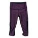 Lululemon Athletica Pants & Jumpsuits | Lululemon Cropped Yoga Pants Womens Fuchsia Black Mesh Accent Leggings Size 4 | Color: Black/Purple | Size: 4