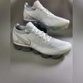 Nike Shoes | Men’s Size 11 Nike Air Vapormax Flyknit 2 Running Shoe Triple White Euc | Color: White | Size: 11