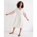 Madewell Dresses | Madewell Dress Embroidered Popover White Midi Dress Size S | Color: White | Size: S