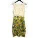 Anthropologie Dresses | Moulinette Soeurs Anthropologie Size 4 Pencil Silk Polyester Dress Green Cream | Color: Cream/Green | Size: 4