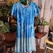 Lularoe Dresses | Lularoe Htf Blue Tiedye And Lace Amelia | Color: Blue | Size: M