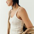 Madewell Tops | Madewell Open-Stitch Sweater Tank - Madewell Sweater Tank - Madewell Crochet Top | Color: Cream/White | Size: S