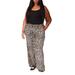 Michael Kors Pants & Jumpsuits | Michael Kors Women's Animal Print Velour Wide Leg Pants Brown Size 2x | Color: Brown | Size: 2x