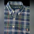 Ralph Lauren Shirts | Men’s Ralph Lauren Polo Oxford Shirt, Xl Green And Navy Plaid. | Color: Blue/Green | Size: Xl