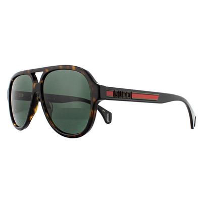 Gucci Accessories | Men's Gucci Dark Havana Lens Aviator Sunglasses | Color: Green/Red | Size: Os