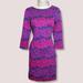 Lilly Pulitzer Dresses | Lilly Pulitzer Jonah Follow The Leader Pink Purple 3/4 Sleeve Knit Shift Dress | Color: Pink/Purple | Size: S