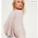 Free People Sweaters | New Free People Knit Sweater Good Day Pullover Cropped Boucle Knit Size Small | Color: Pink/White | Size: S