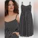 Torrid Dresses | Midi Chiffon Pleated Dress Striped Black | Color: Black/White | Size: 0x