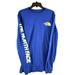 The North Face Shirts | Men's The North Face Long Sleeve T-Shirt Blue With Yellow Logo On Front Sz M | Color: Blue | Size: M