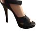 Michael Kors Shoes | Micheal Kors Black Size 10 Open Toe Genuine Leather Heels W/Platform At Toe | Color: Black | Size: 10