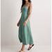 Madewell Dresses | Madewell Trellis Green Tie-Back Cami Midi Dress | Color: Green | Size: 10