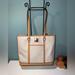 Dooney & Bourke Bags | Dooney & Bourke Large Zipped Tote | Color: Tan/White | Size: Os