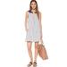 Madewell Dresses | Madewell Embroidered Sunray Linen Shirtdress Xxs | Color: Blue/Cream | Size: Xxs