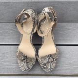 Jessica Simpson Shoes | Jessica Simpson Jp Jateen Wedge Sandals Snakeskin Print Size 8m. | Color: Cream/Tan | Size: 8