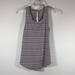 Lululemon Athletica Tops | Lululemon Gray White Stripe Work Out Tank Top Women Size 2 | Color: Gray/White | Size: 2