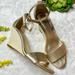 Lilly Pulitzer Shoes | Lilly Pulitzer Bridgette Wedge In Gold Metallic Leather And Rafia Womens 7.5 | Color: Gold/Tan | Size: 7.5