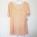 Lularoe Tops | Lularoe Women's Yellow Gold Short Sleeve Scoop Neck Shirt Top Blouse Tunic Dress | Color: Orange/Yellow | Size: M