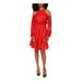 Michael Kors Dresses | Michael Kors Womens Red Skirt Back Long Sleeve Dress S | Color: Red | Size: S