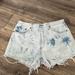 Levi's Shorts | Levi’s 501 Denim Cutoffs High Waist 3 “ Inseam - Acid / Tie Dye Wash Size 34 | Color: Blue/White | Size: 34