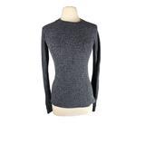 Lululemon Tops | Lululemon Runderful Long Sleeve Shirt Size 8 Womens Active Running Top Pocket | Color: Black/White | Size: 8