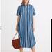 Madewell Dresses | Madewell Oversized Midi Shirtdress In Stripe S Petite | Color: Blue/White | Size: Sp