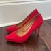 Jessica Simpson Shoes | Jessica Simpson Hot Red Heels Sexy Pumps Shoes Pointy Toe, Women’s Size 8 | Color: Red | Size: 8