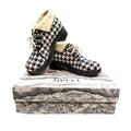 Gucci Shoes | Gucci Shearling Hounstooth Lace Up Ankle Boots | Color: Black/White | Size: 8