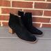 Madewell Shoes | Madewell The Bryce Suede Leather Bootie | Color: Black | Size: 8.5