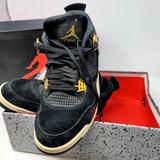 Nike Shoes | Nike Air Jordan 4 Retro Royalty Size 11 Black Metallic Gold 308497 032 | Color: Black | Size: 11