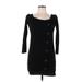 Heart & Hips Casual Dress - Bodycon: Black Solid Dresses - Women's Size Large