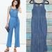 Madewell Pants & Jumpsuits | Madewell Chambray Cropped Jumpsuit 0 Overalls Light Denim Look Tank Top | Color: Blue | Size: 0
