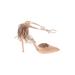 Aldo Heels: Pumps Stiletto Cocktail Tan Solid Shoes - Women's Size 7 - Pointed Toe