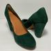 Madewell Shoes | Madewell 1937 Womens Turquoise Suede Leather Slip On Heeled Shoes Size 9 | Color: Green | Size: 9