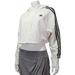 Adidas Tops | Adidas Originals Oversize Cropped Hoodie Sweatshirt White Women's Xs Relaxed Fit | Color: White | Size: Xs