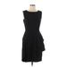 Banana Republic Casual Dress - Sheath Scoop Neck Sleeveless: Black Solid Dresses - Women's Size 2