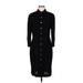 Maggy London Casual Dress - Shirtdress Collared 3/4 sleeves: Black Print Dresses - Women's Size 6