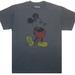 Disney Shirts | Mickey Mouse Tee Medium Classic Heathered T-Shirt Lightly Distressed 38 40 Gift | Color: Gray | Size: M