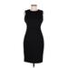 Calvin Klein Casual Dress - Sheath: Black Solid Dresses - Women's Size 8