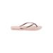 Havaianas Flip Flops: Pink Solid Shoes - Women's Size 37 - Open Toe